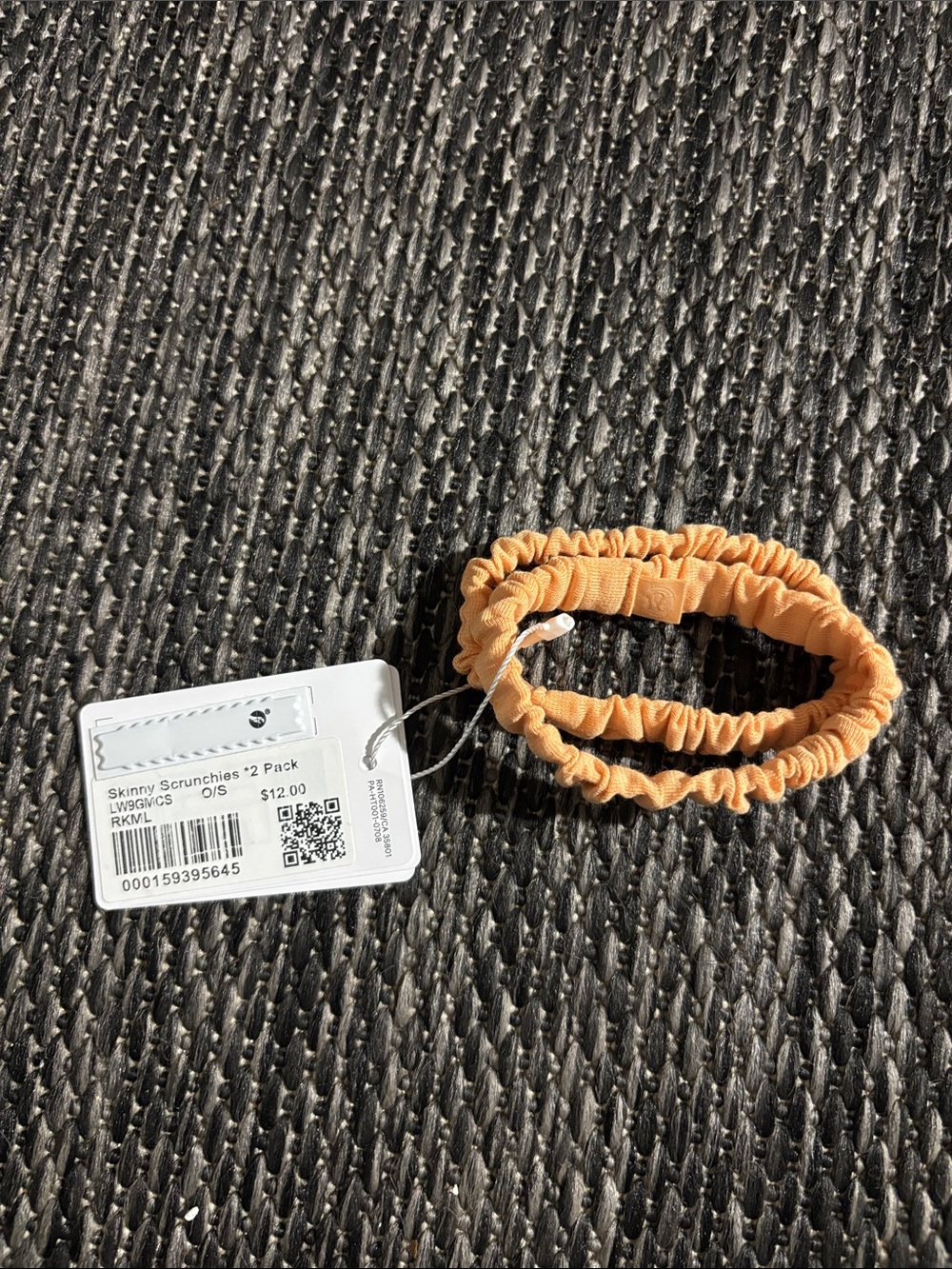 Lululemon Skinny Scrunchies *2 Pack NEW Rock Melon